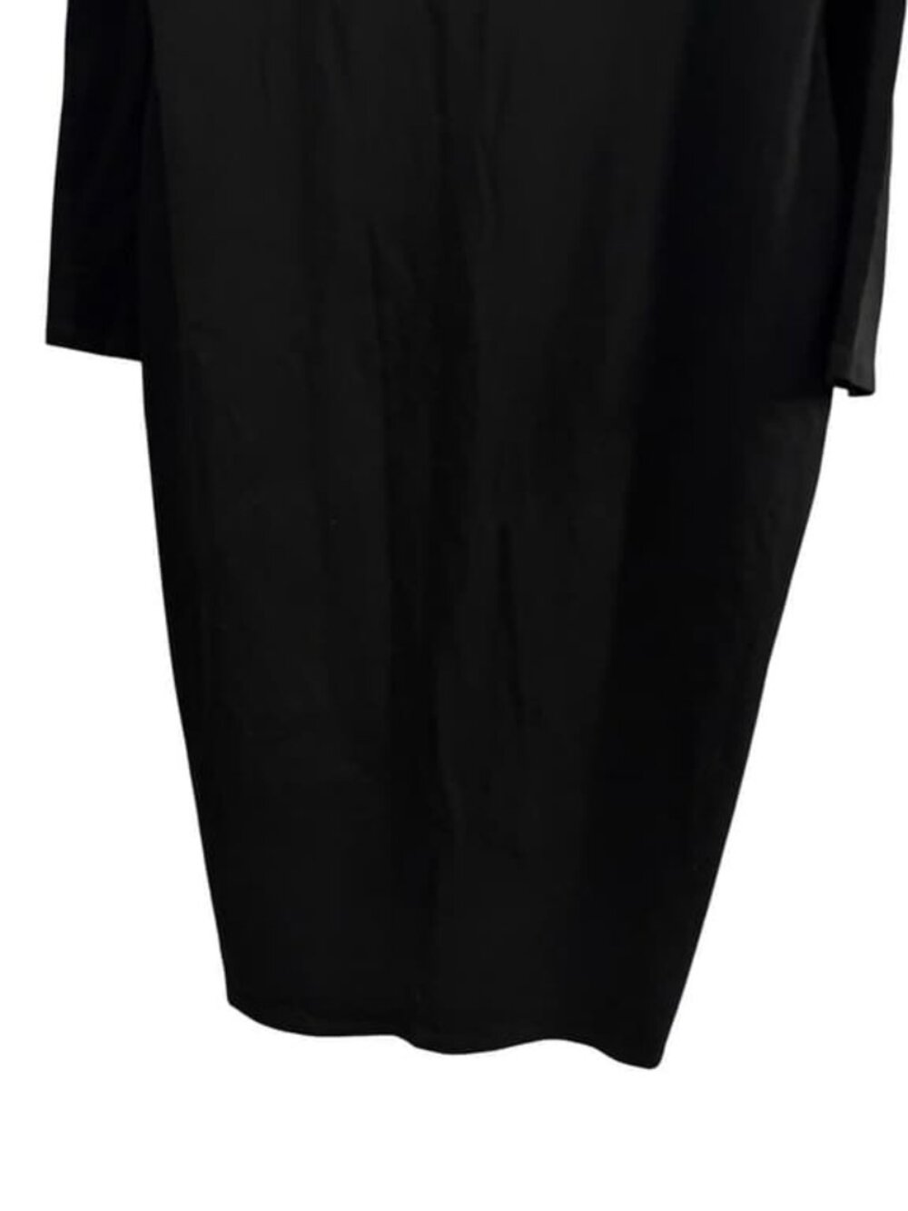 Black Cotton Dress Long Sleeve - Picture 3 of 3